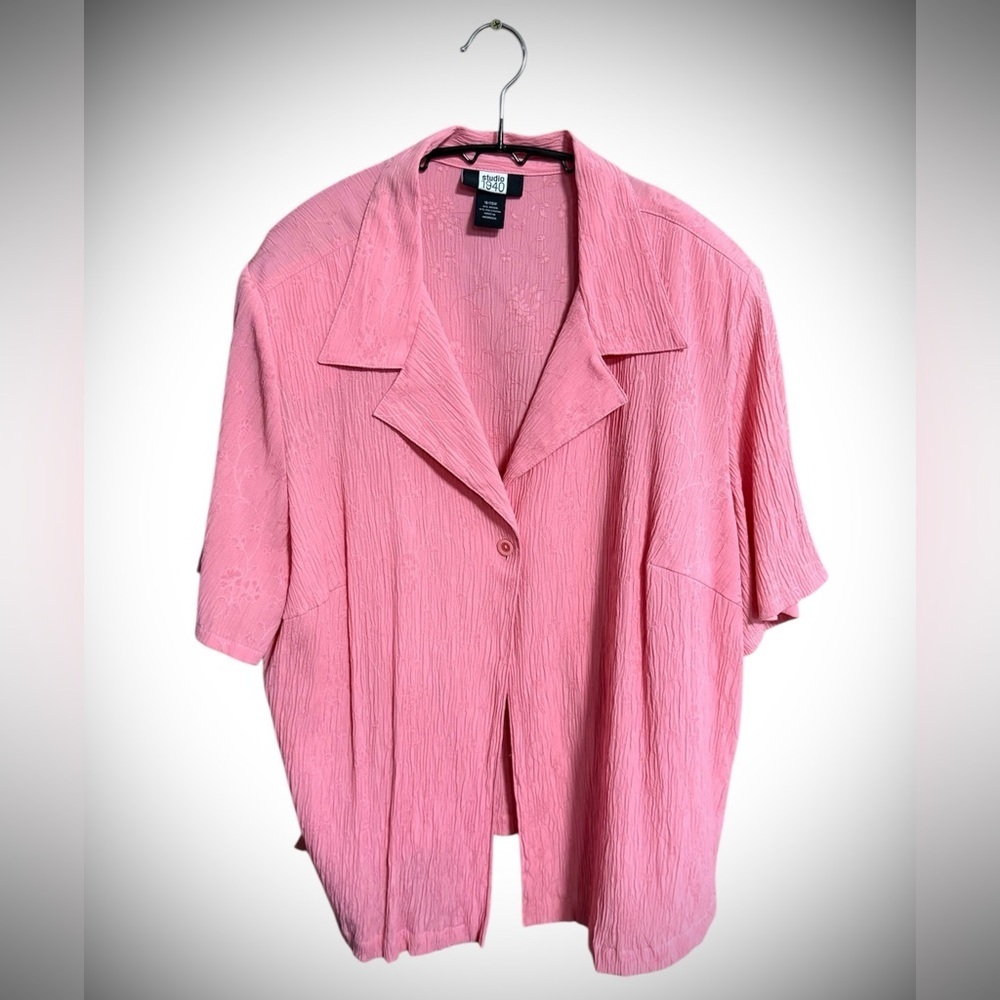 Studio 1940 Coral Textured Blouse
